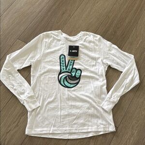 Jetty peace White Long Sleeve Tshirt boys size youth large NWT
